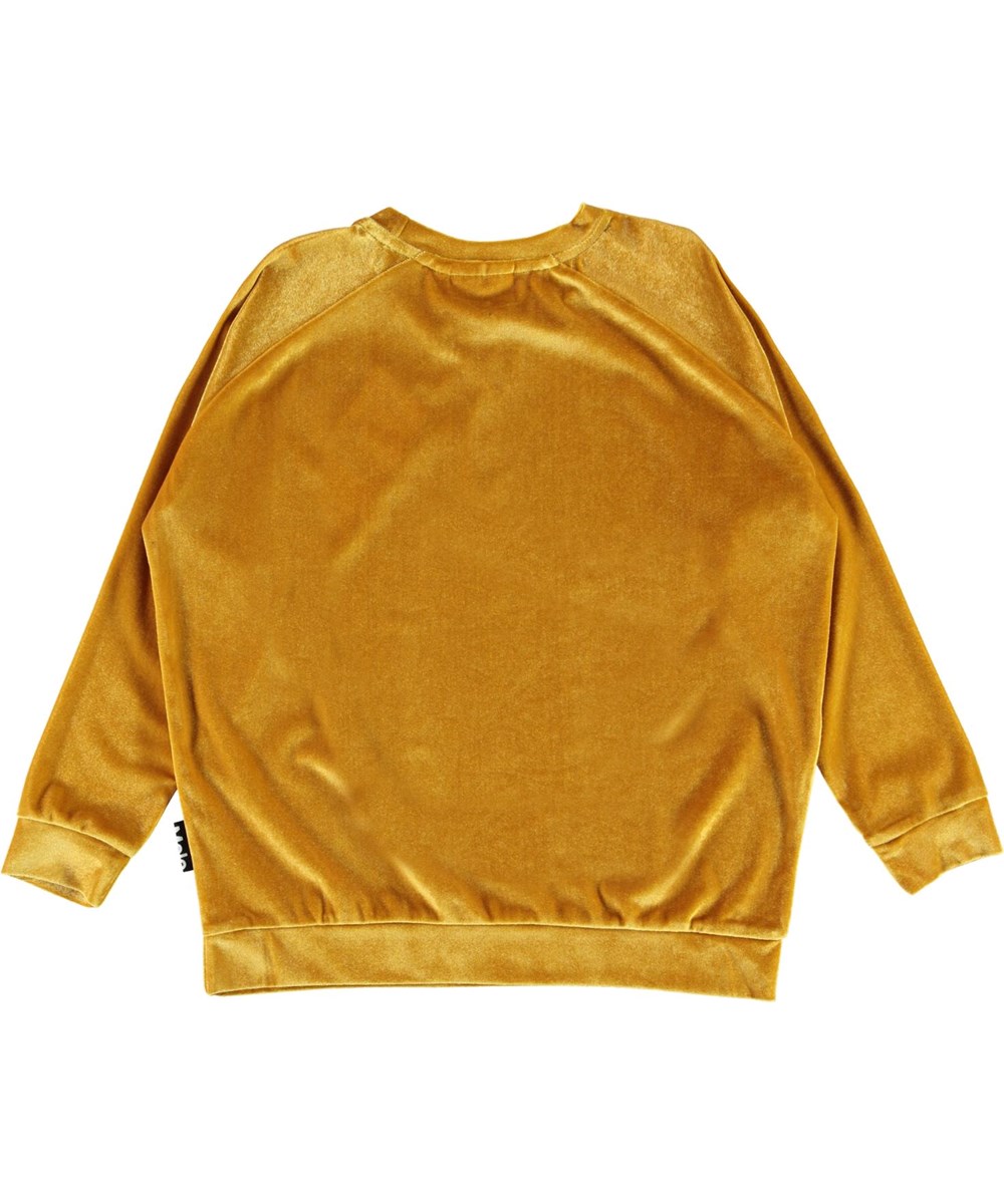 Marilee - Autumn Leaf - Gylden velour sweatshirt