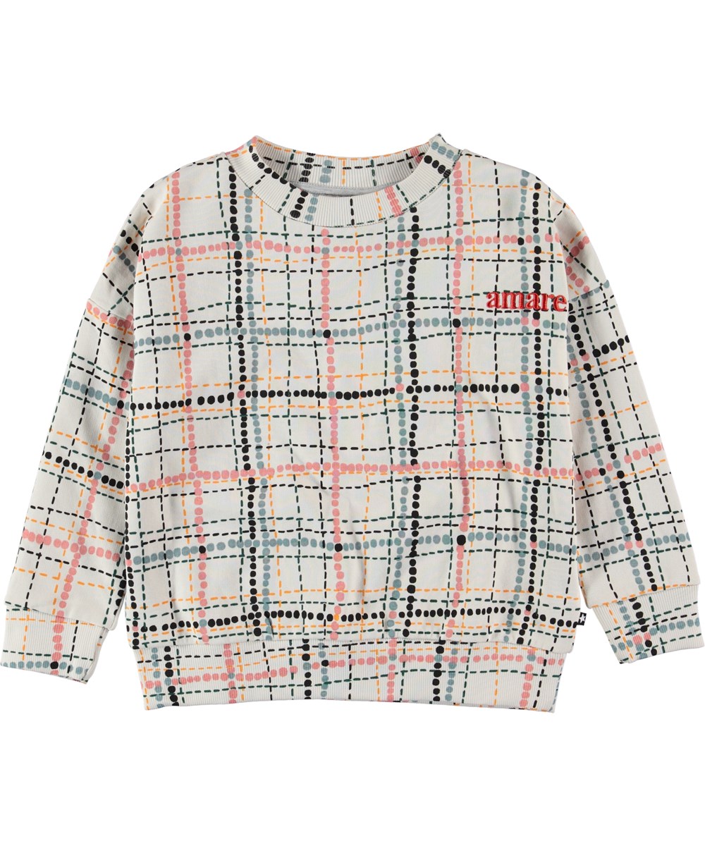 Maxi - Dot Check Isoli - Sweatshirt med prickar och rutor. 