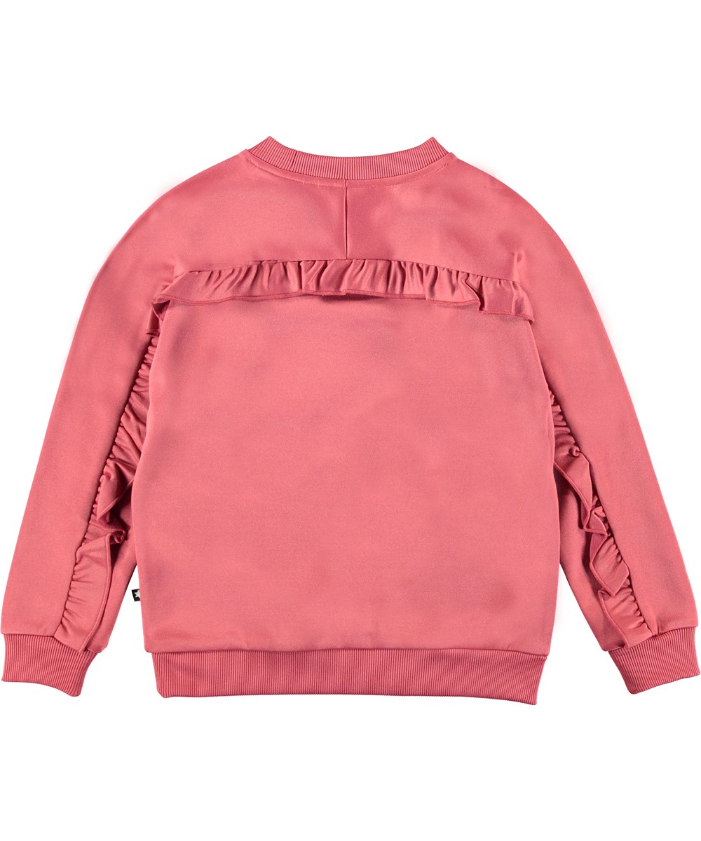 Michaela - Fairy Blossom - Rosa sweatshirt med volang.