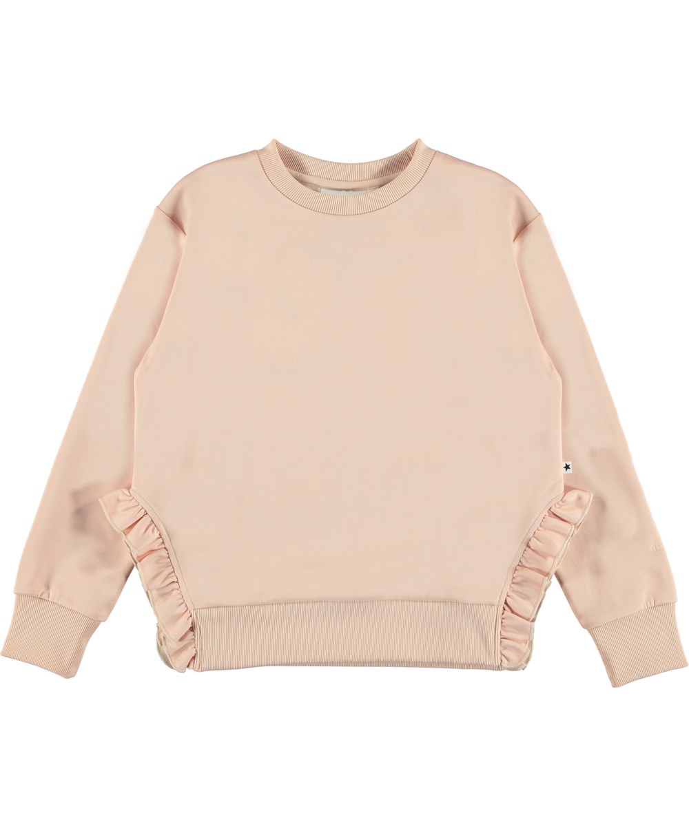 Mila - Powder - Rosa sweatshirt med volanger