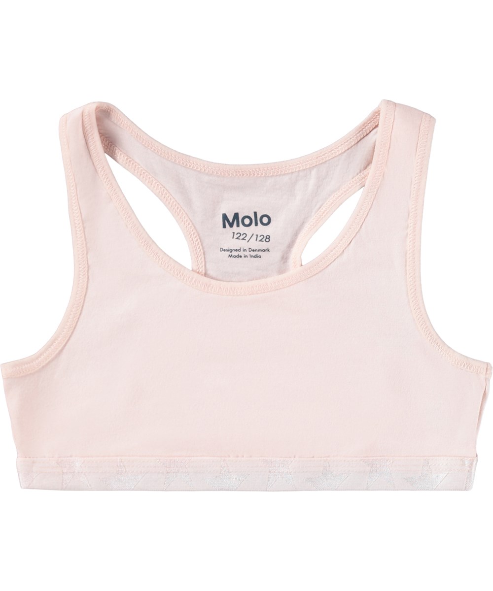 Jade 2-Pack - Forest Rose - 2-pack toppar för barn i mjuk, ekologisk bomull med en racerback och ett brett elastiskt band med stjärnor som säkerställer en bra passform och hög komfort.