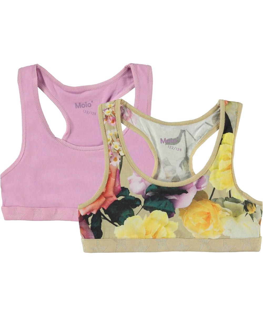 Jade 2-Pack - Orchid Rose - 2-pack sportig topp med rosa och rosor.