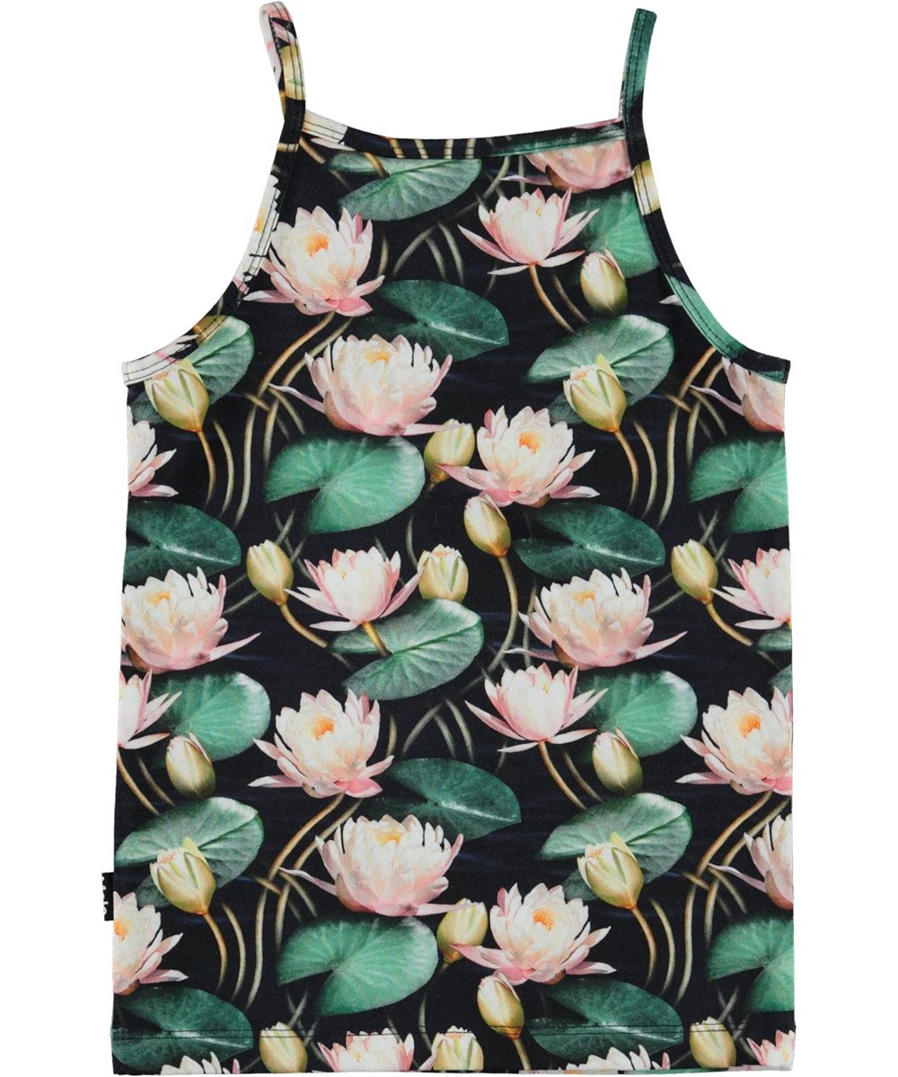 Janice - Water Lilies - Ekologiskt linne med näckrosor