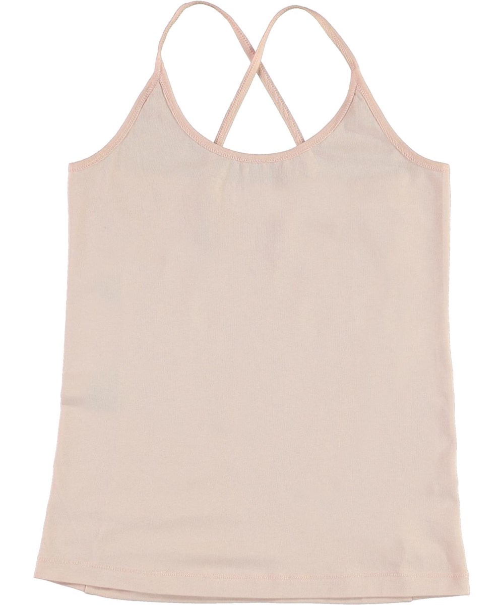 Janis - Petal Blush - Ekologisk rosa topp med korsade band