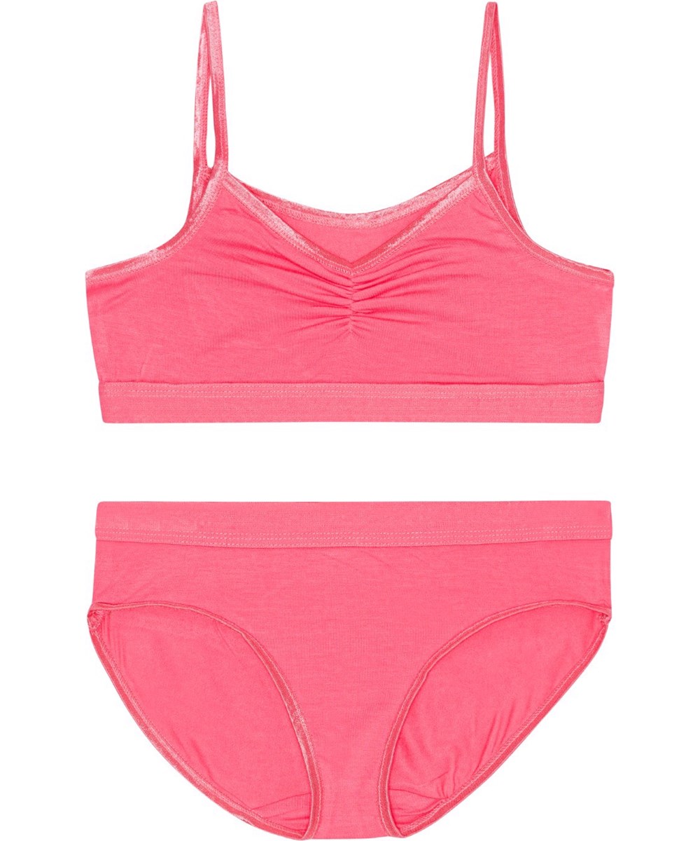 Jinny Set - Confetti - Rosa mjuka stretchiga underkläder. 