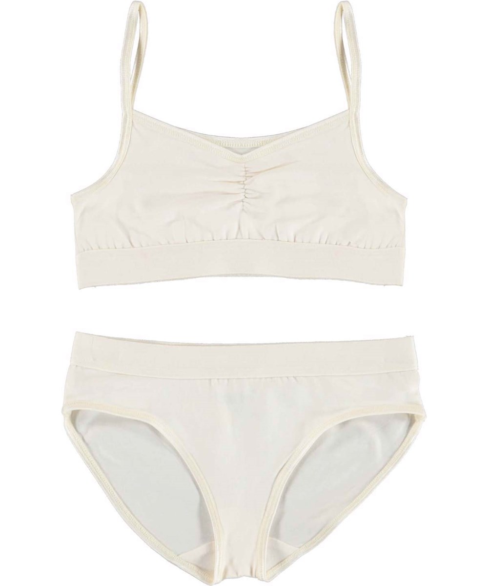 Jinny Set - Pearled Ivory - Ekologiskt ljust set med underkläder.