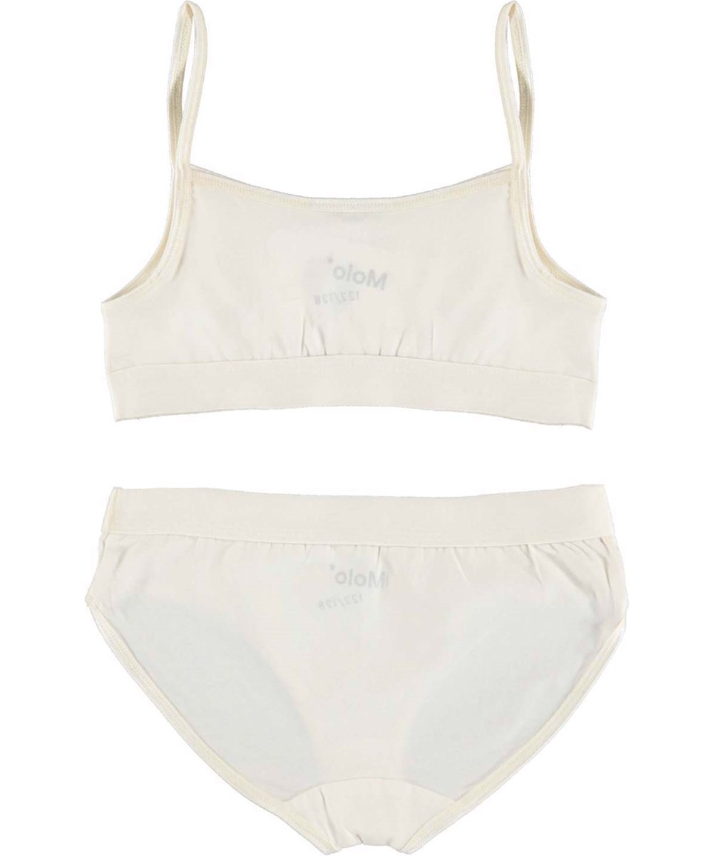 Jinny Set - Pearled Ivory - Ekologiskt ljust set med underkläder.