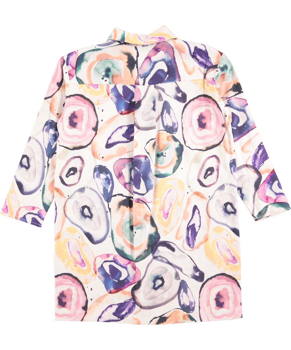 Cadence - Mineral Stones - Long sleeve shirtdress with mineral print