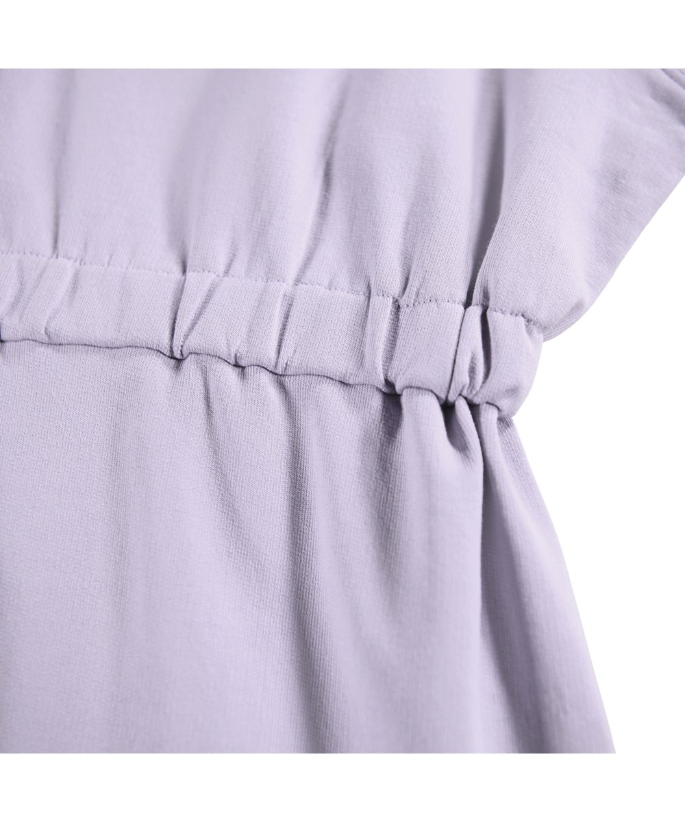 Caeley - Faded Purple - Light purple sweatshirt dress for children made of organic cotton.