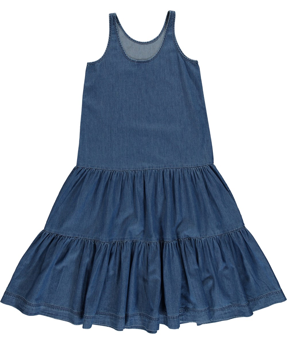 Cai - Washed Indigo - Blue denim dress