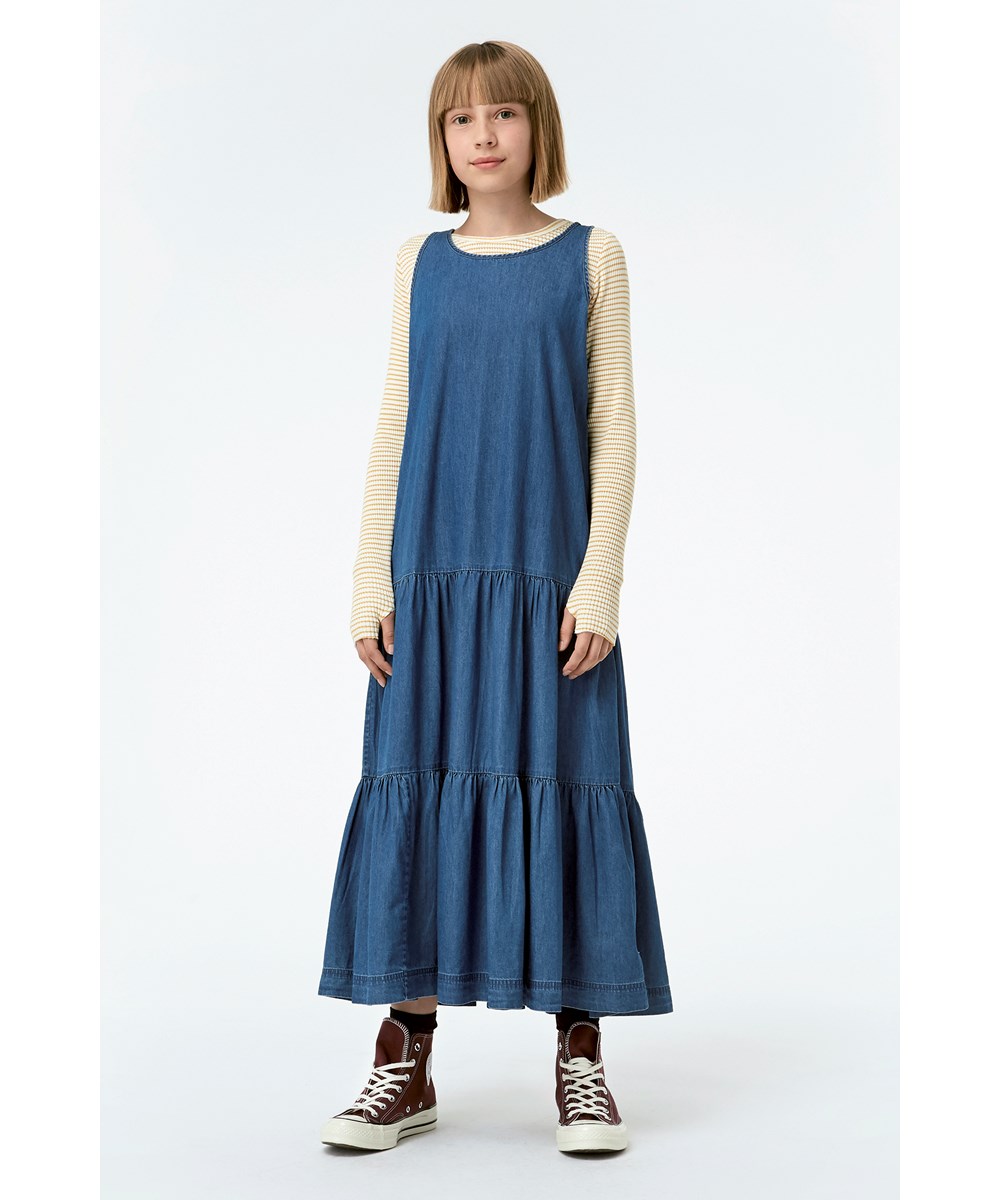 Cai - Washed Indigo - Blue denim dress