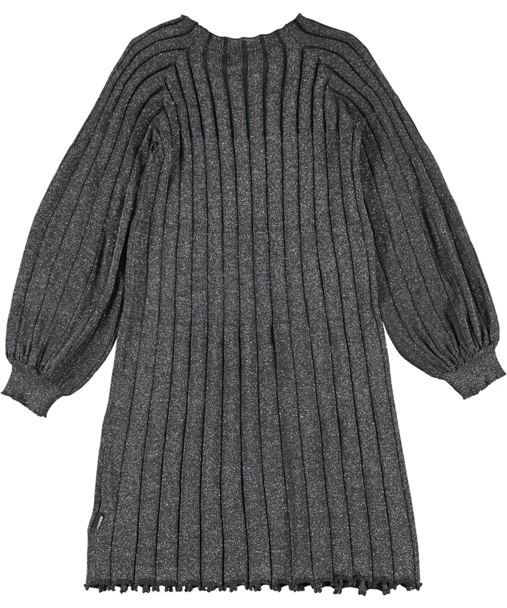 Cala - Space Grey - Dark grey glitter dress