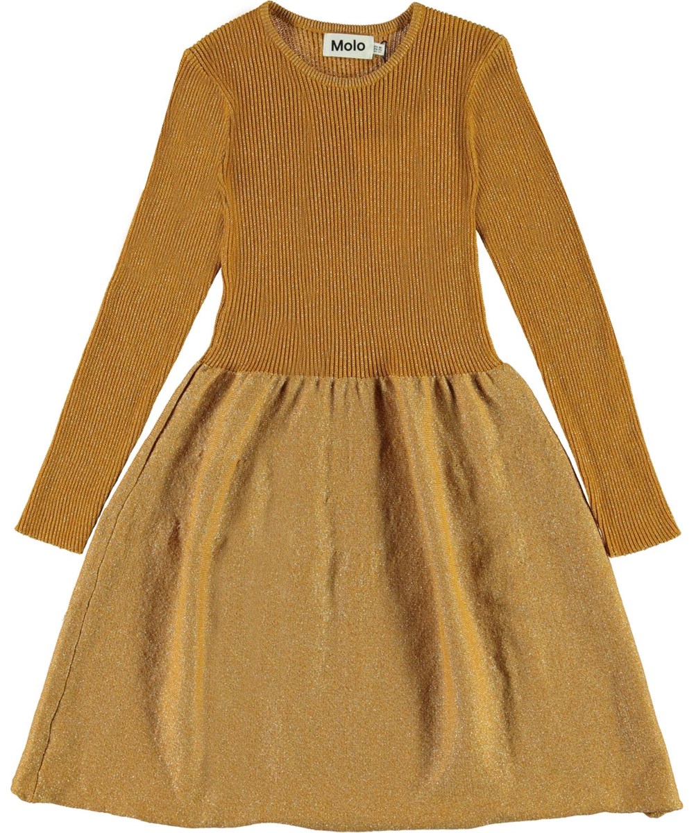 Cameron - Autumn Leaf - Golden glitter dress