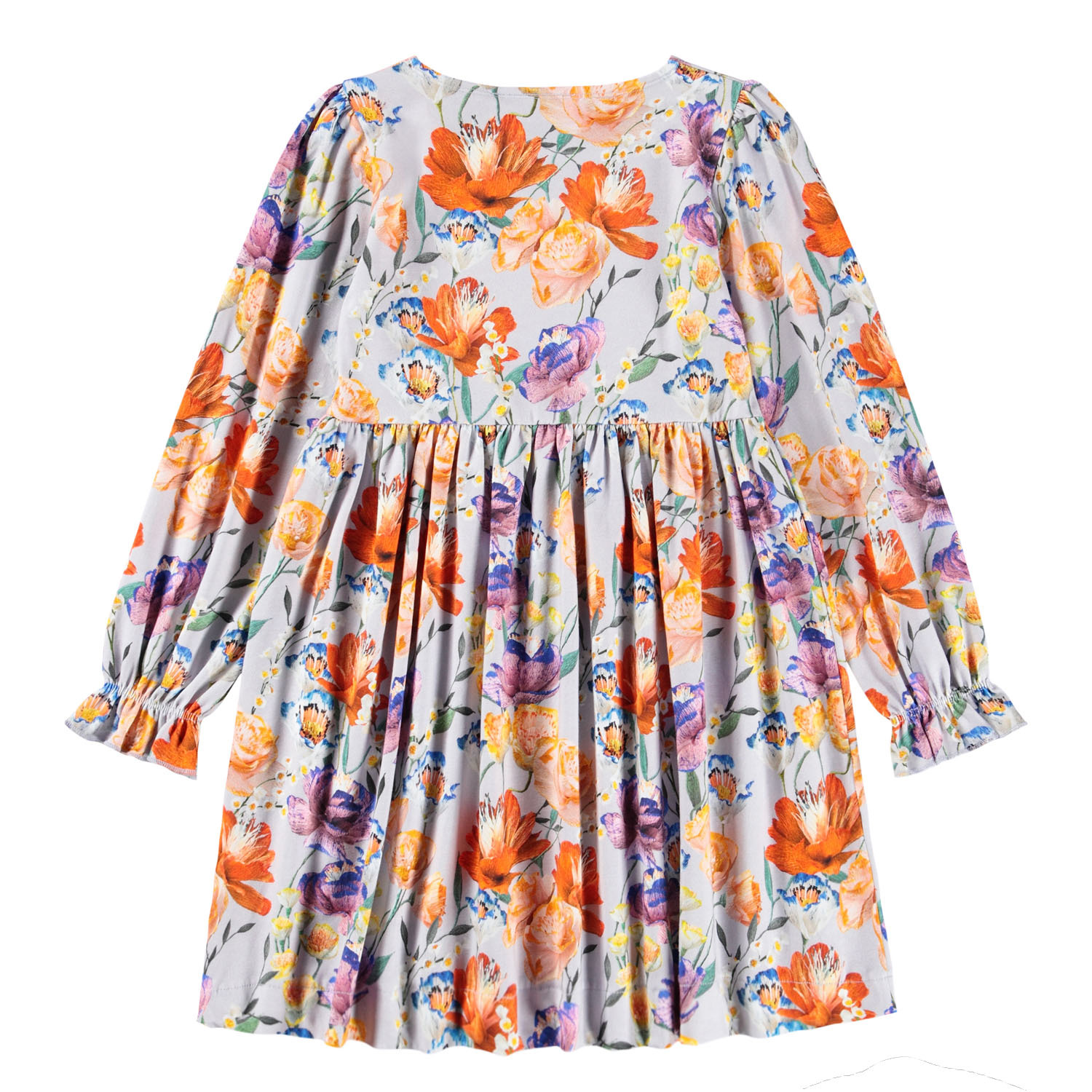 Camie - Paper Flowers - Light purple jersey dress for