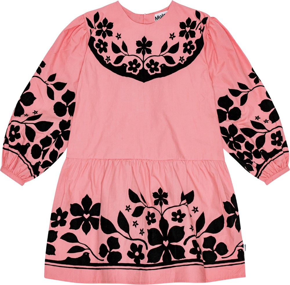 Camilla Pink Folklore Oversized knee-length bordeaux dress in