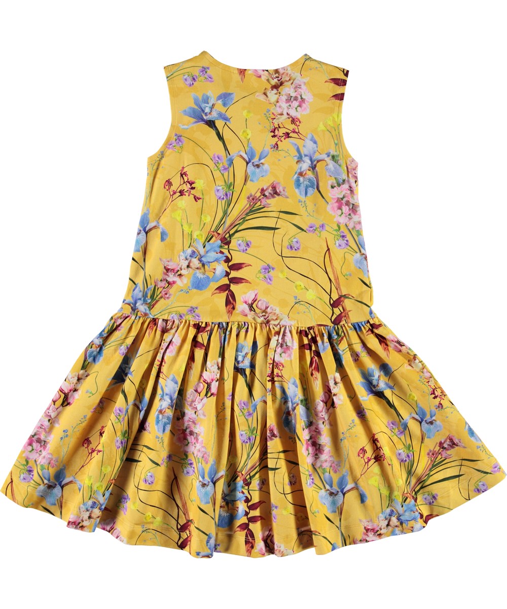 Candece - The Art Of Flowers - Yellow organic dress 