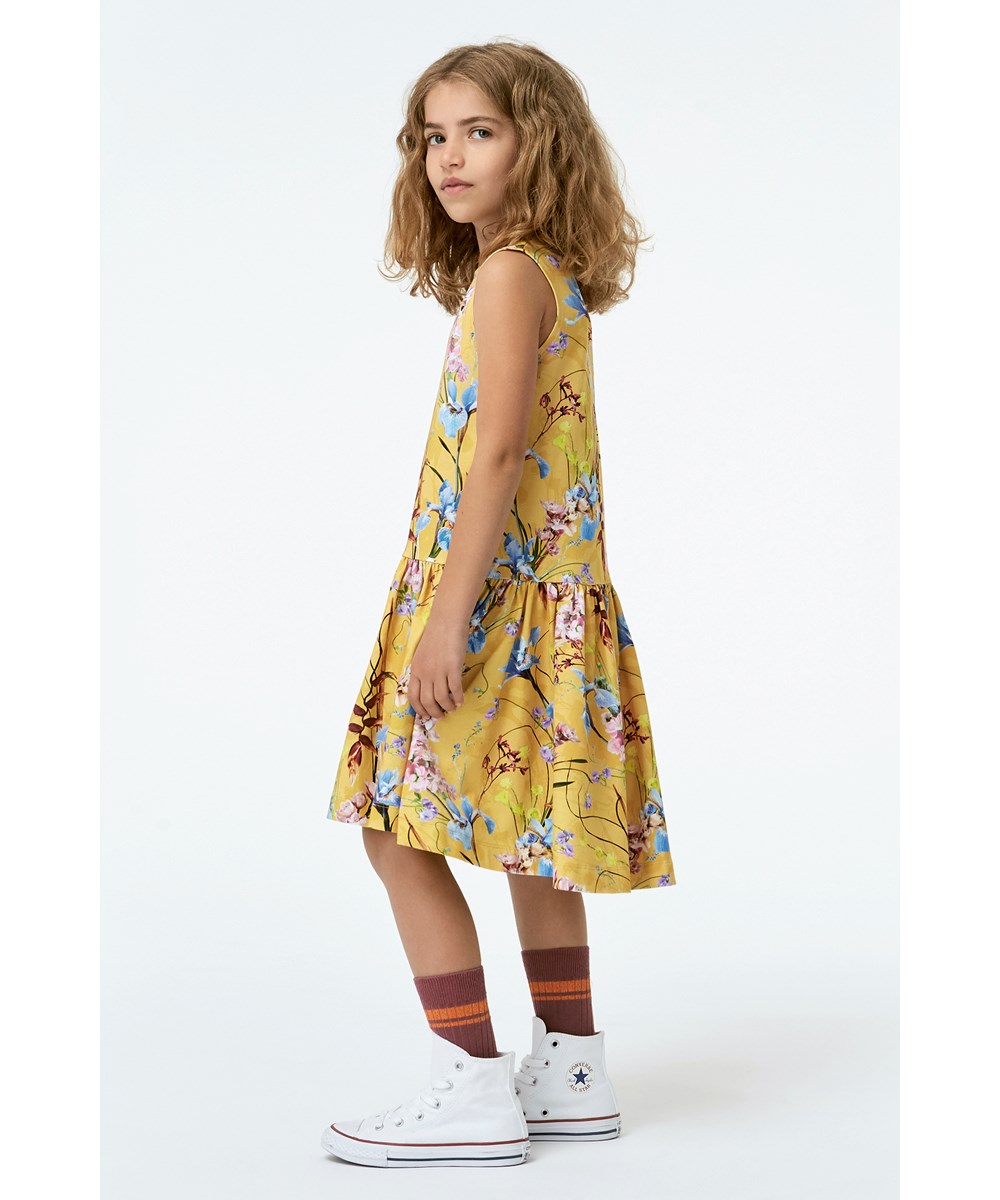 Candece - The Art Of Flowers - Yellow organic dress 