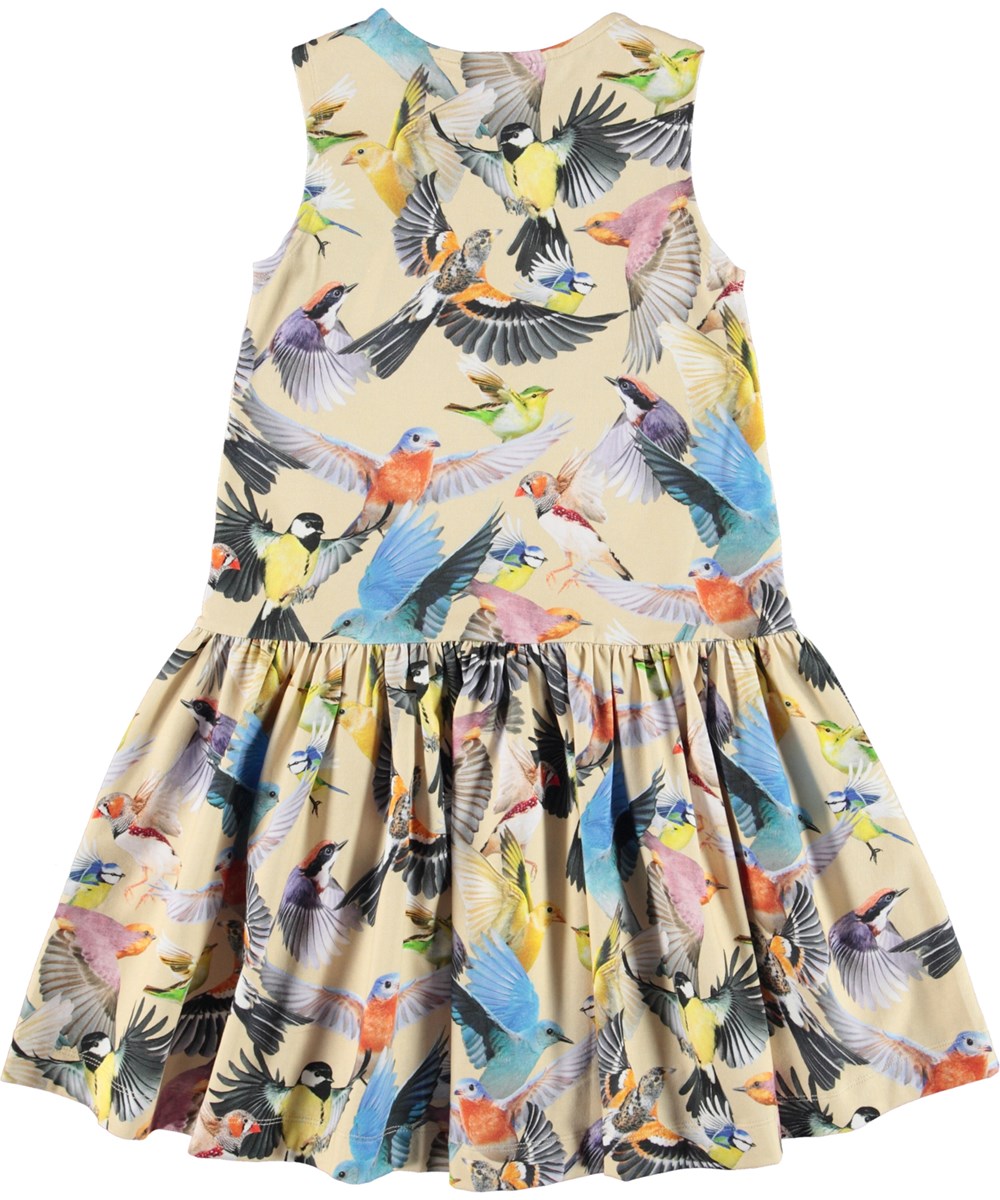 Candece - Whimsical - Organic dress with bird print 