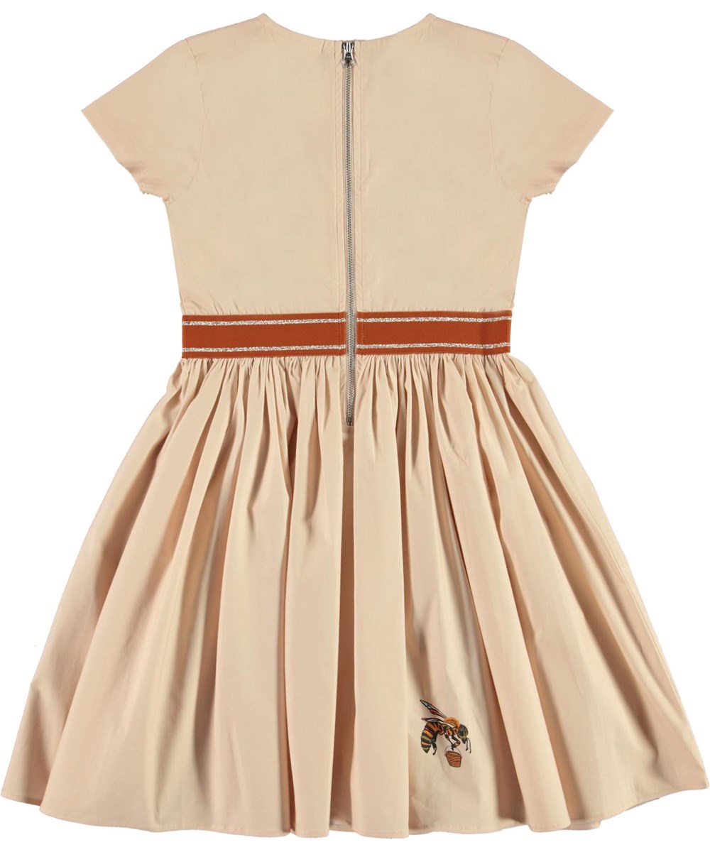 Candy - Hedge Animals - Pink organic dress with rabbit and porcupine