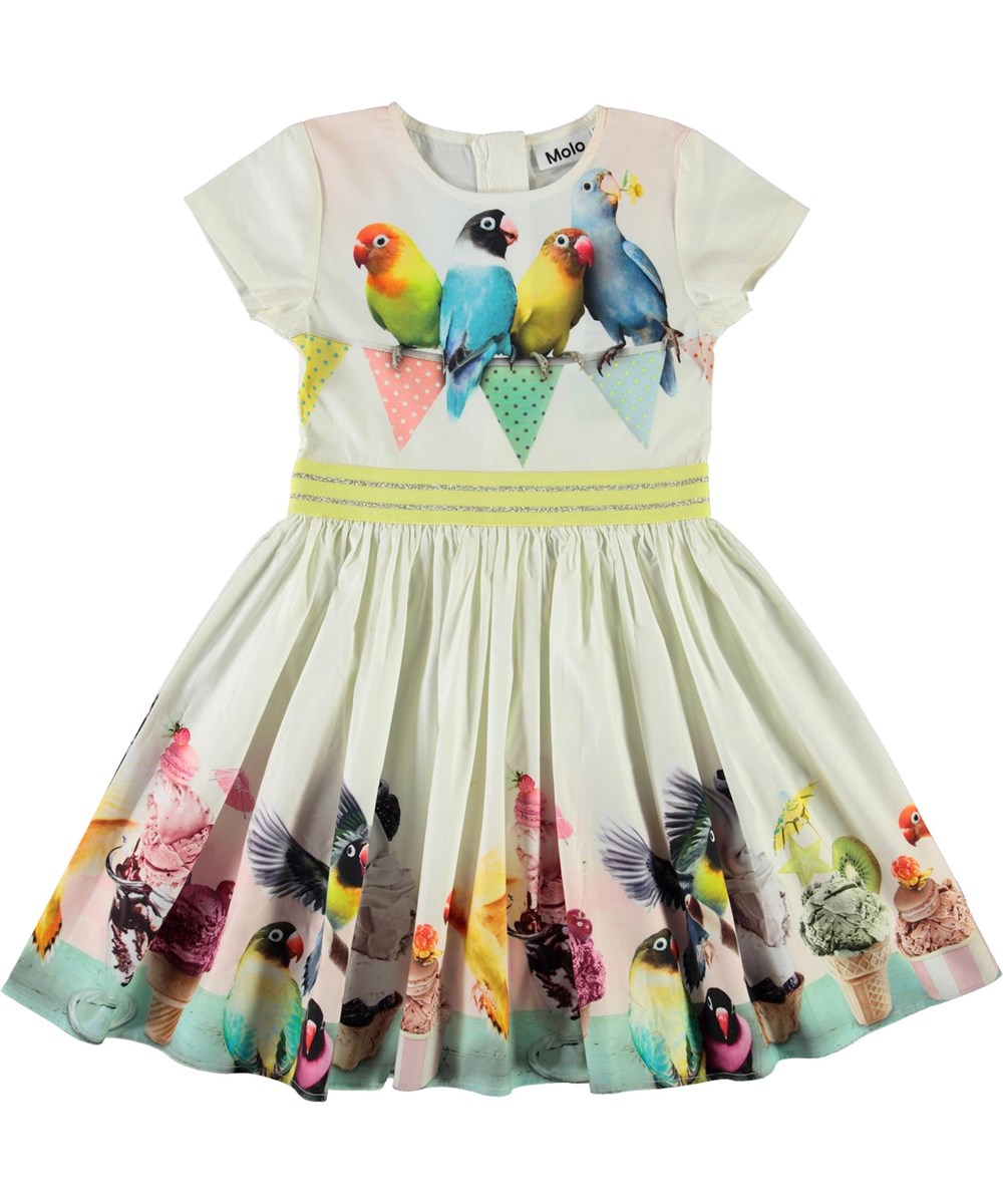 Candy - Ice Ice Birdie - Organic dress with ice cream and birds