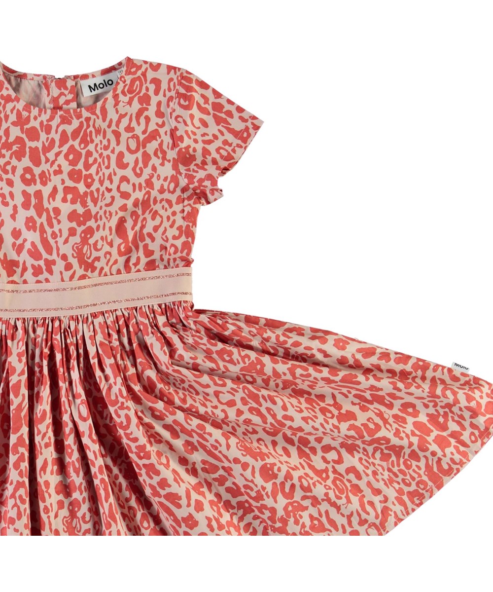 Candy - Rose Leopard - Pink and red organic leopard dress