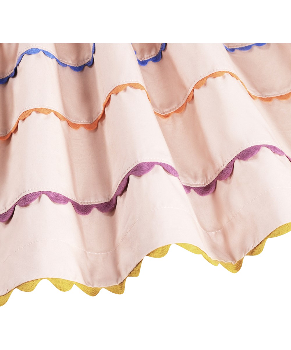 Capella - Petal Blush - Pink dress for children made of organic cotton with ruffle sleeves 