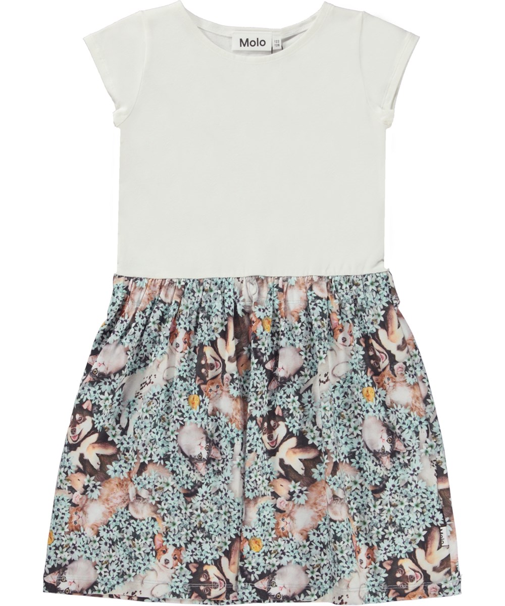 Carla - Park Life - Organic jersey dress with white top and printed skirt
