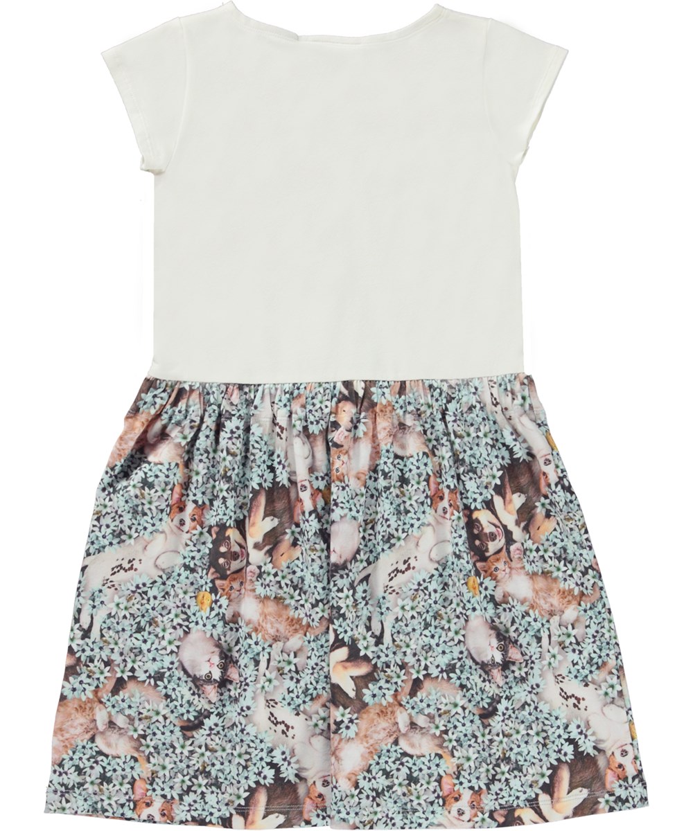 Carla - Park Life - Organic jersey dress with white top and printed skirt