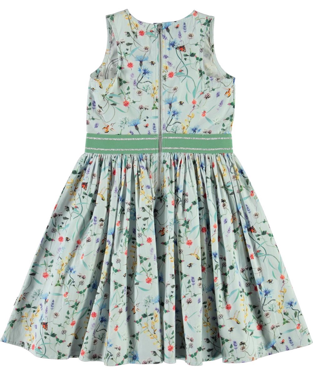 Carli - All Small Things - Light blue organic dress with wild flowers 