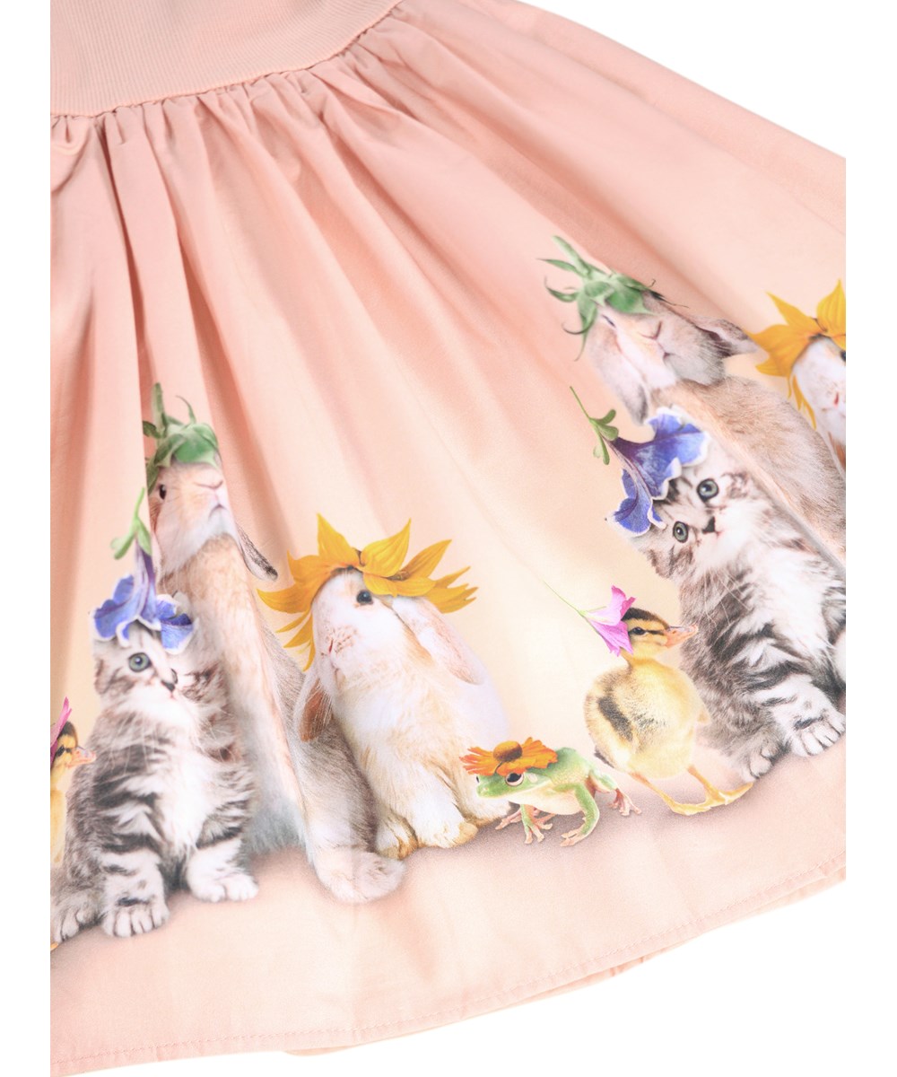 Casie - Photobooth - Pink dress for children made of soft, organic cotton with long sleeves 