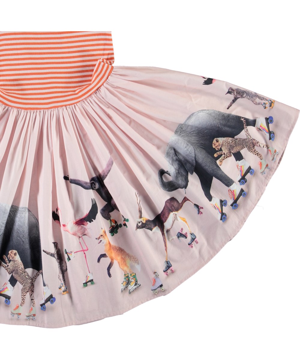 Cassandra - Roller Skating - Dress with animals and roller skate print  