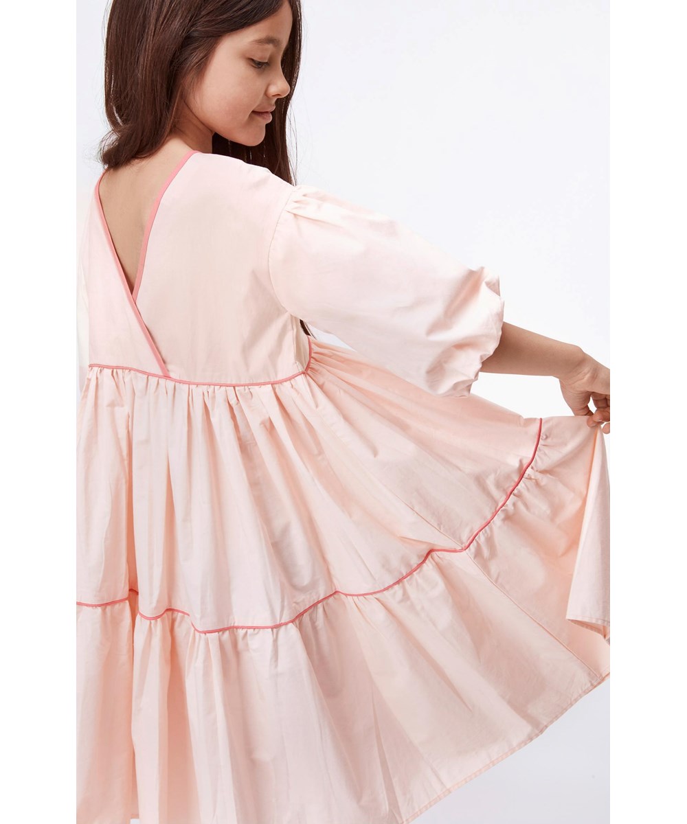 Casta - Petal Blush - Rose dress with puff sleeves