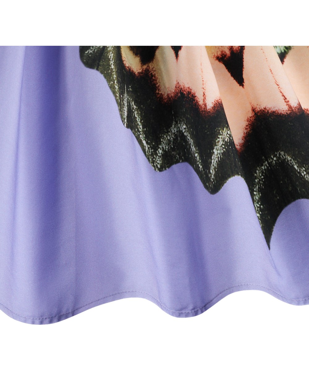 Caty - Lilac Butterfly - Purple dress for children made of organic cotton with a butterfly print 