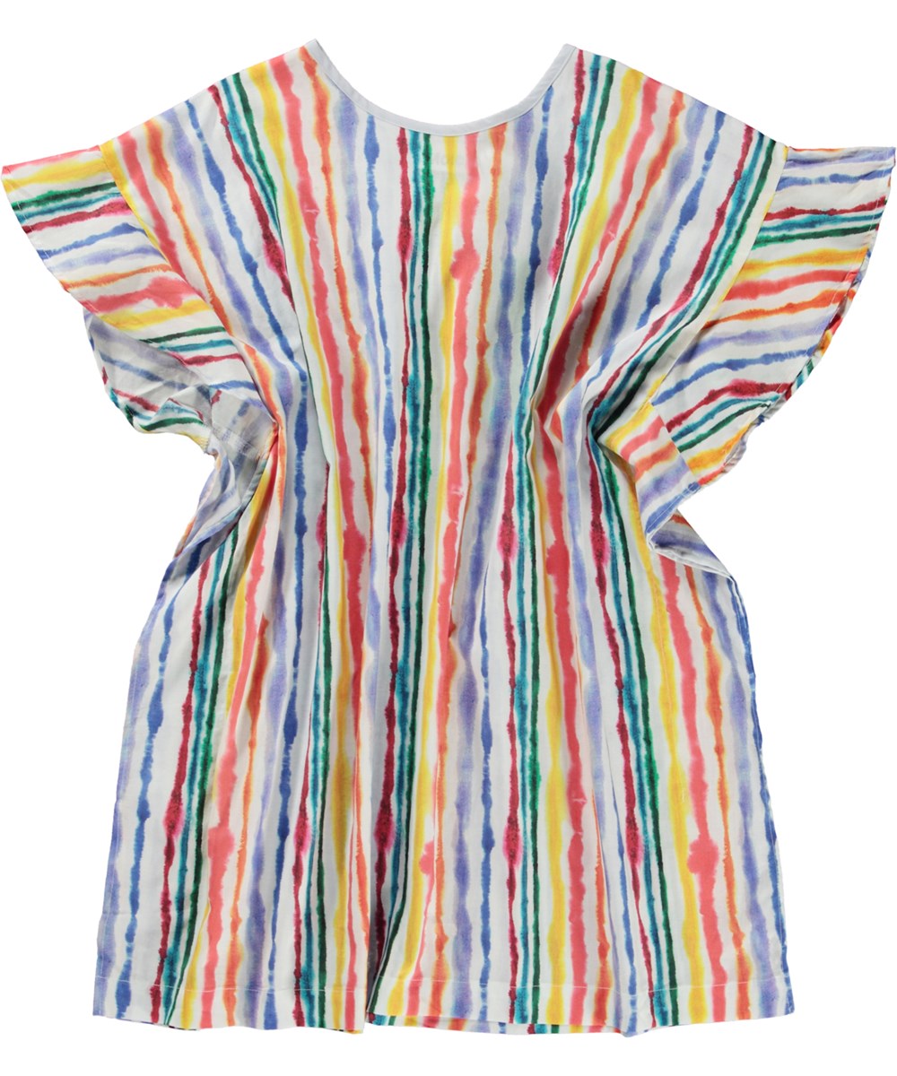 Cayla - Watercolours - Tunic in organic cotton with a watercolour stripe print