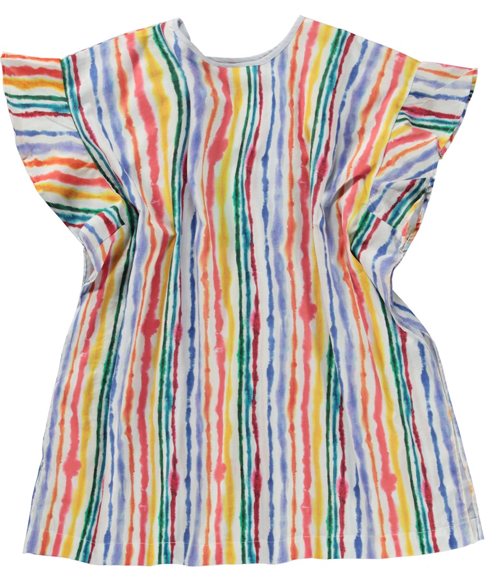 Cayla - Watercolours - Tunic in organic cotton with a watercolour stripe print