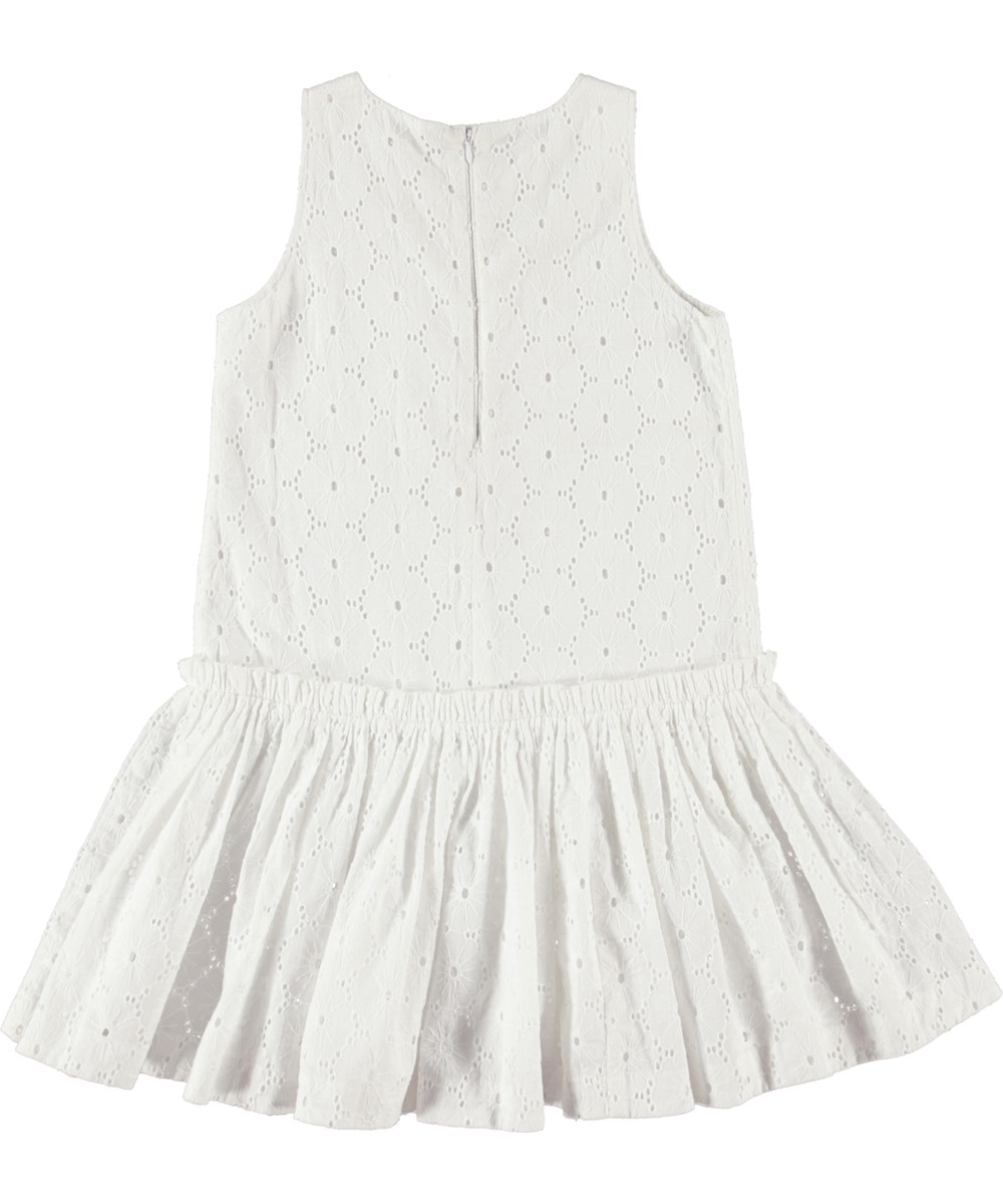 Caylie - White - White dress with broderie anglaise