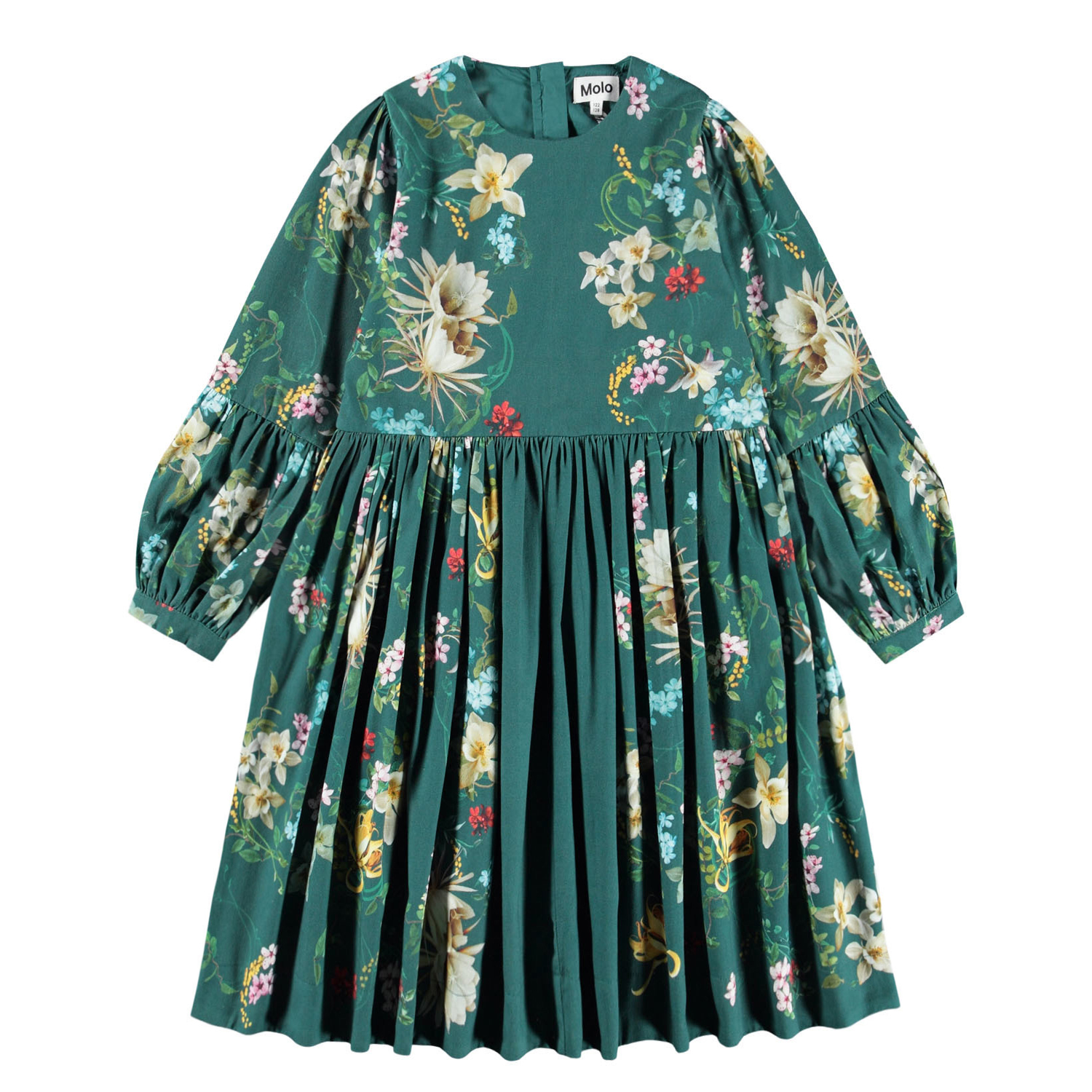 Cece - Cosmic Paisley - Long green dress made of organic