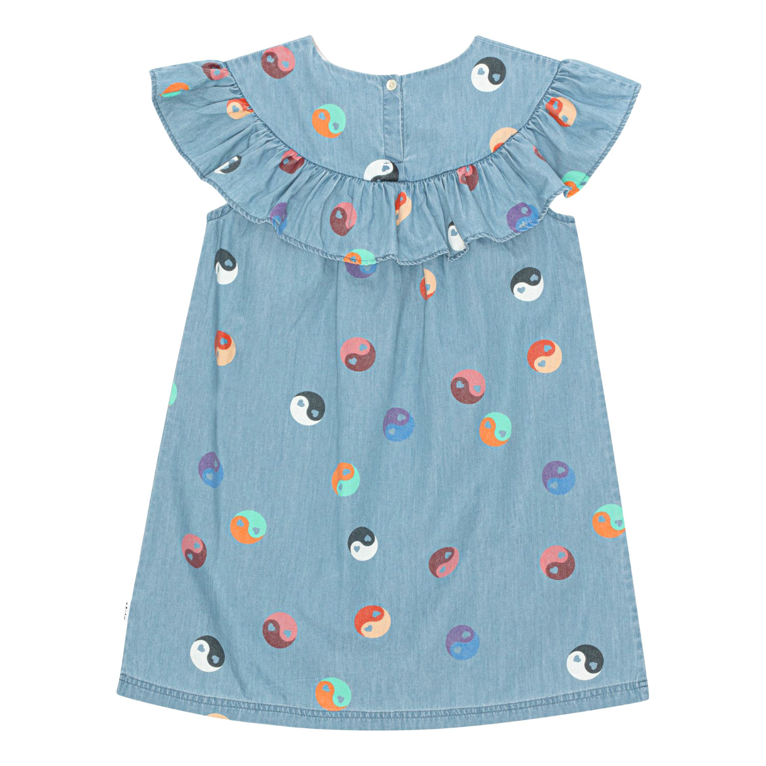 Celia - Yin Yang Mini - Light blue dress with yin/yang print