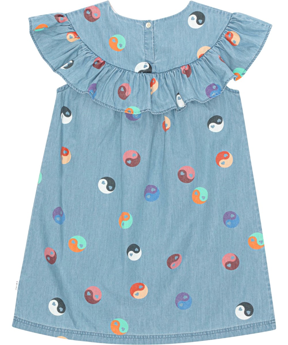 Celia - Yin Yang Mini - Light blue dress with yin/yang print