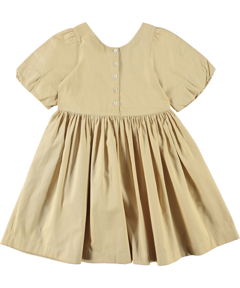 Chaka - Cardboard - Beige knee length dress in cotton