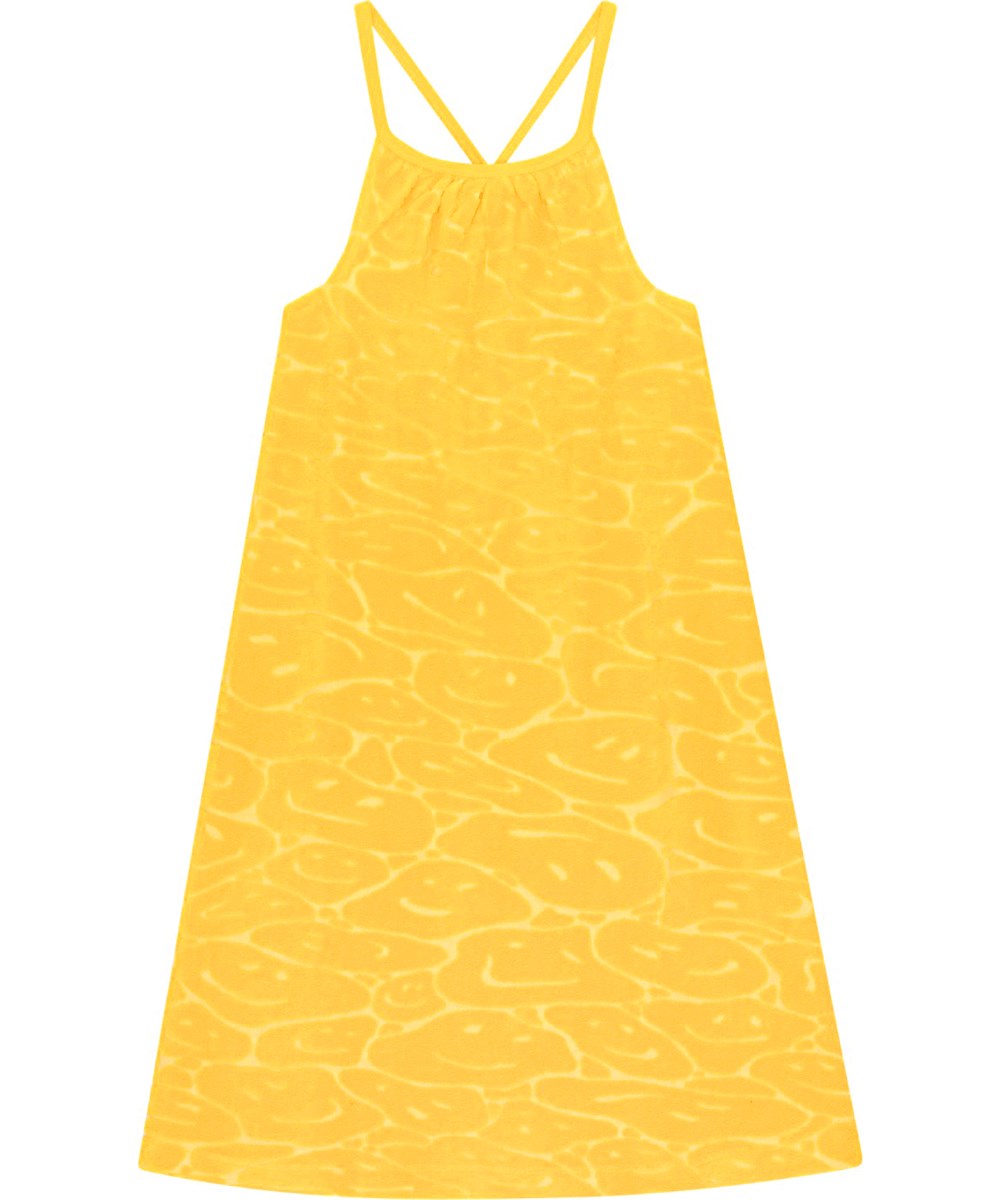Charming - Submarine Joy - Strap dress in yellow cotton terry