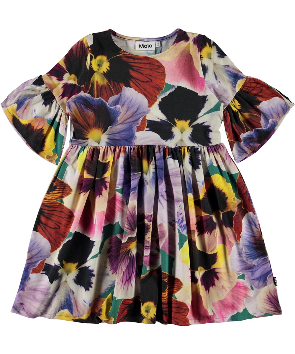 Chasity - Velvet Floral - Organic dress with floral print 