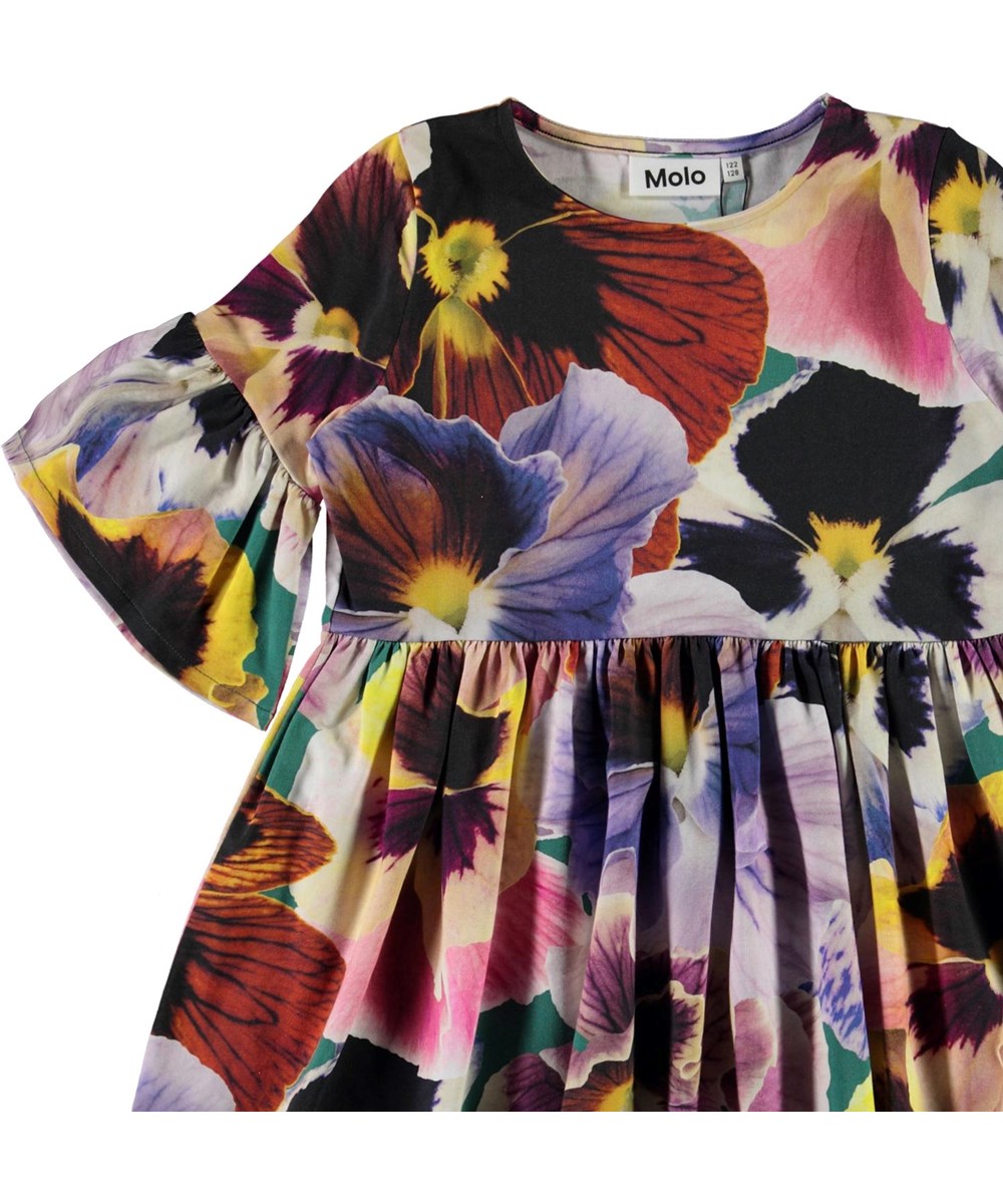 Chasity - Velvet Floral - Organic dress with floral print 