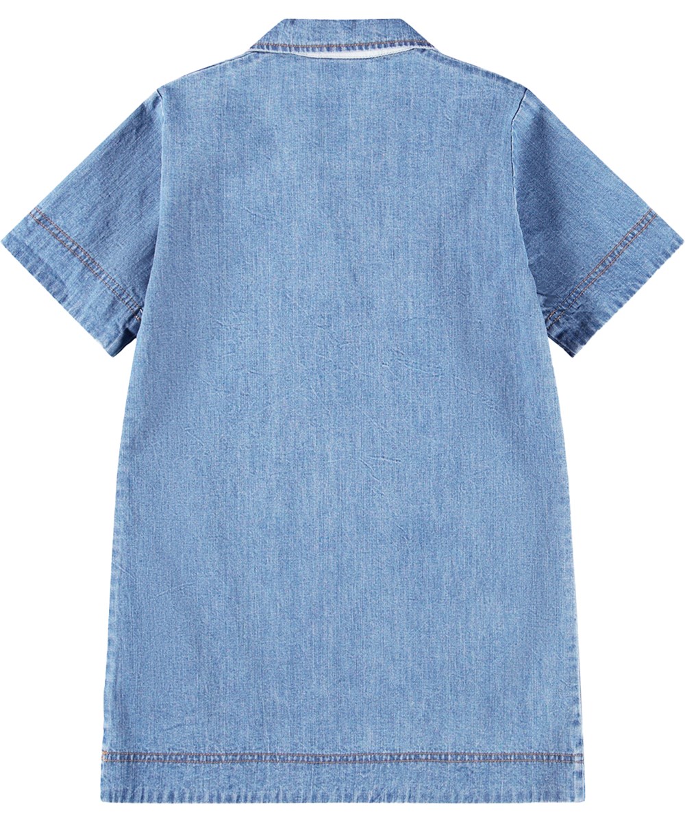 Cheri - Light Chambrey - A-line denim dress for children made of organic cotton