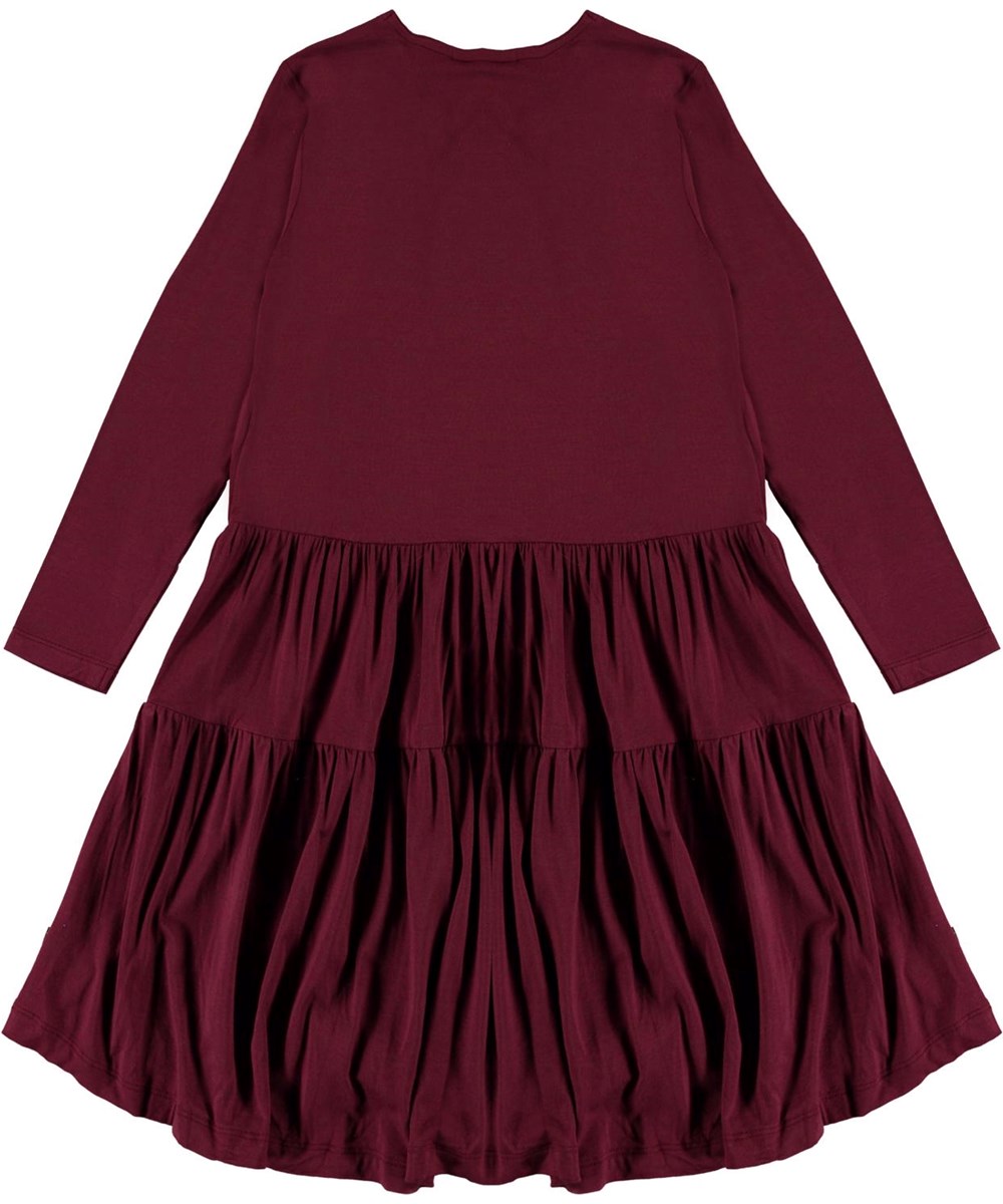 Chia - Sumak - Dark red jersey dress