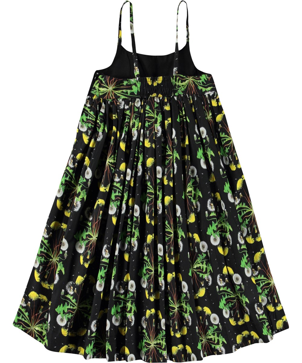 Chiyo - Dandelion Dots - Knee-length dress for children in organic cotton with thin straps.