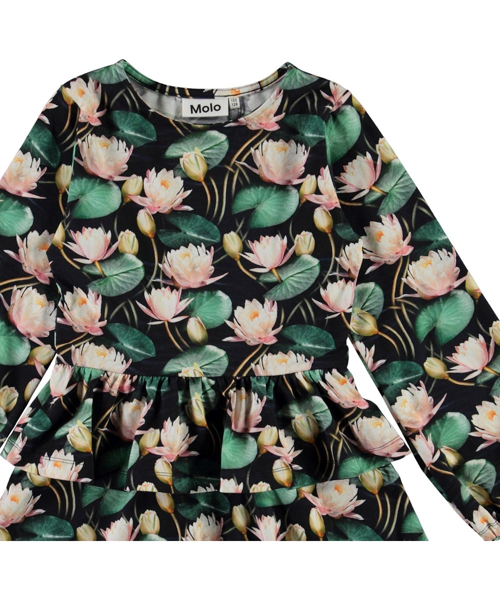 Christabelle - Water Lilies - Organic dress with water lilies and skirt