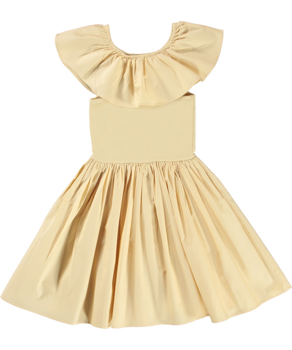 Christal - Starlight - Light yellow ruffle dress