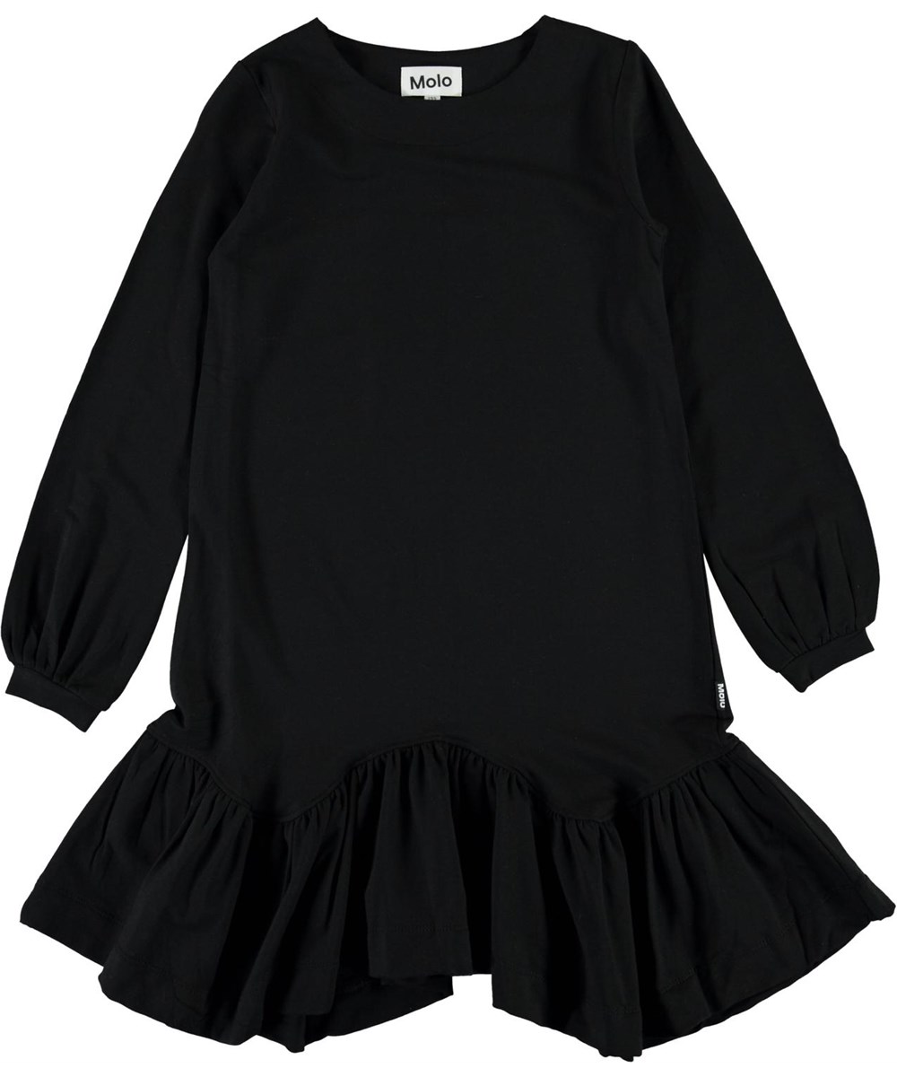 Christen - Black - Black dress with long sleeves 