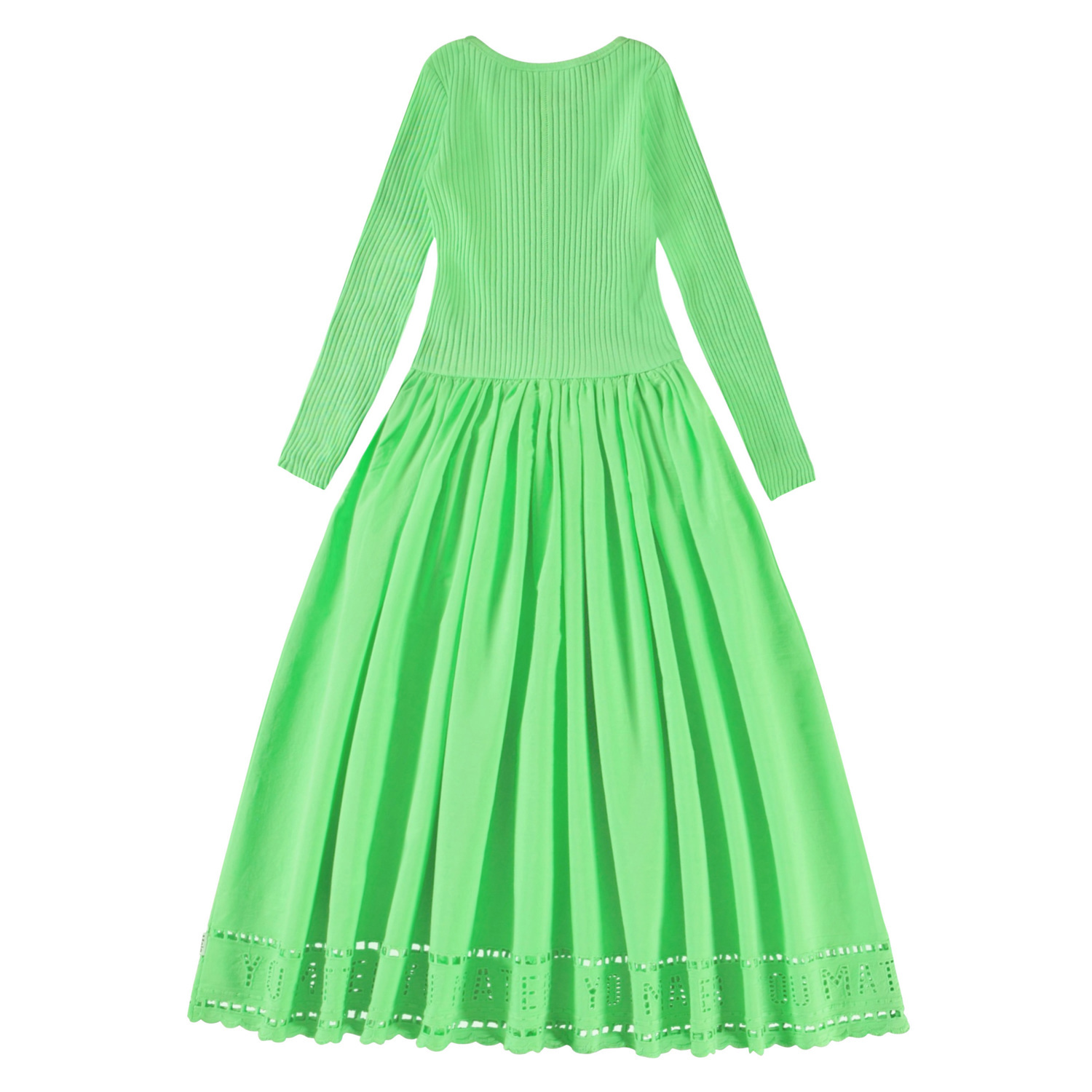 Cibelle - Green Vibes - Long-sleeved green dress for children in